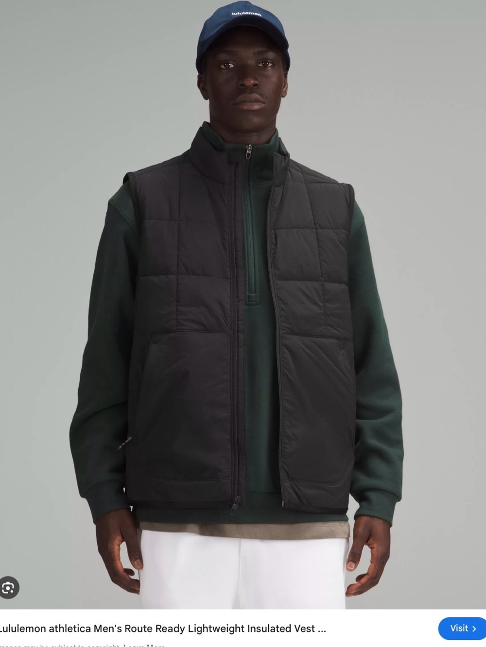lululemon athletica Men's Lightweight Quilted Vest - Black